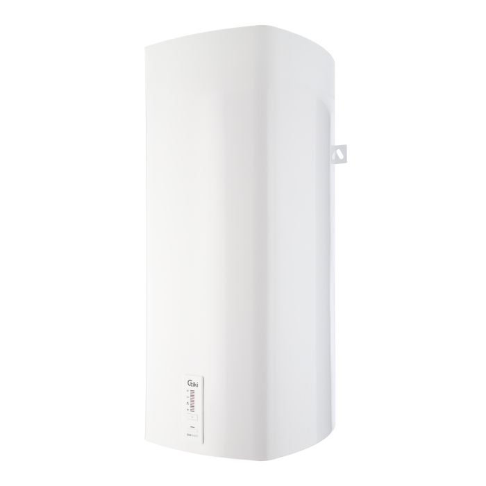 Водонагрівач електр. TIKI слім SuperESD, 50л, 2кВт, сухий тен, вертикальний монтаж, електр. кер-ння, B, білий, 700093