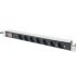 DIGITUS 1U Aluminum PDU, rackmountable, 7x safety outlet 16A, 4000W, 250VAC 50/60Hz, overload protection