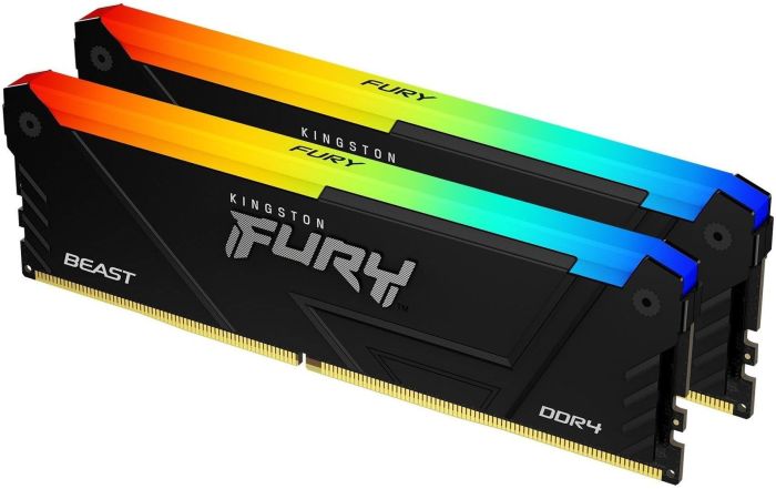 Память ПК Kingston DDR4 16GB KIT (8GBx2) 3600 FURY Beast RGB