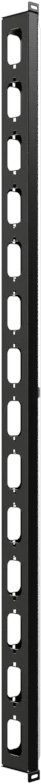 Кабельный организатор Mirsan 42U, вертикальный, один комплект 2 шт, (левый, правый), черный