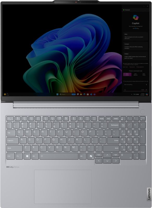 Ноутбук Lenovo ThinkBook 16-G7 16" WUXGA IPS AG, Snapdragon X Plus X1P-42-100, 32GB, F1TB, UMA, Win11P, сірий