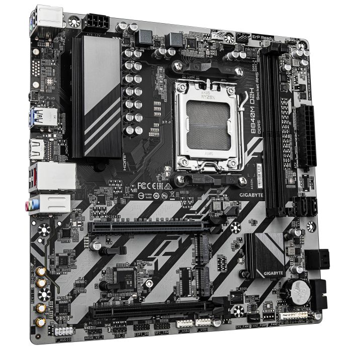 Материнская плата GIGABYTE Motherboard B840M D2H sAM5 B840 2xDDR5 M.2 HDMI mATX