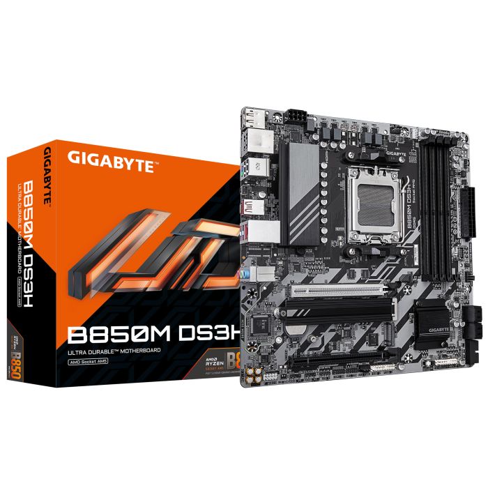Материнская плата GIGABYTE B850M DS3H sAM5 B850 4xDDR5 M.2 HDMI DP mATX