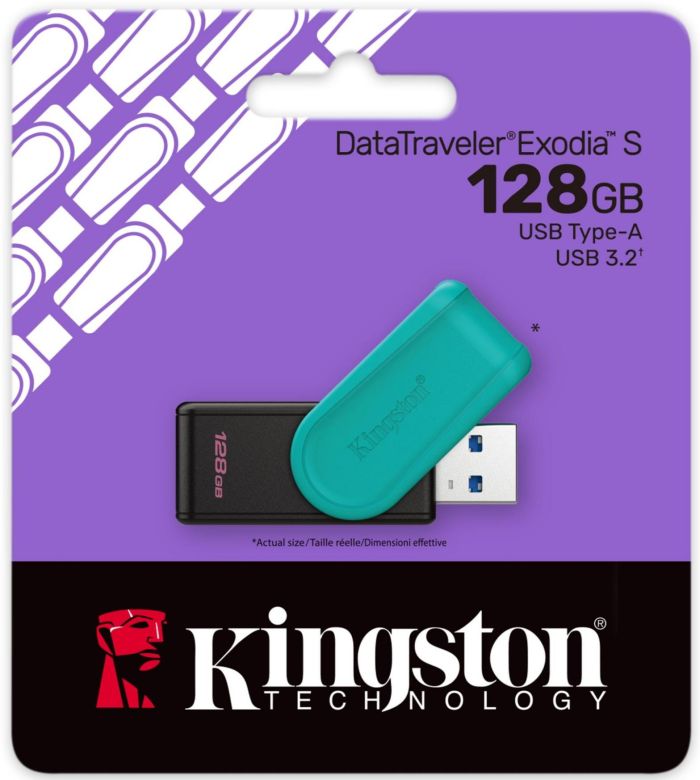 Накопитель Kingston  128GB USB 3.2 Type-A Gen1 DT Exodia S