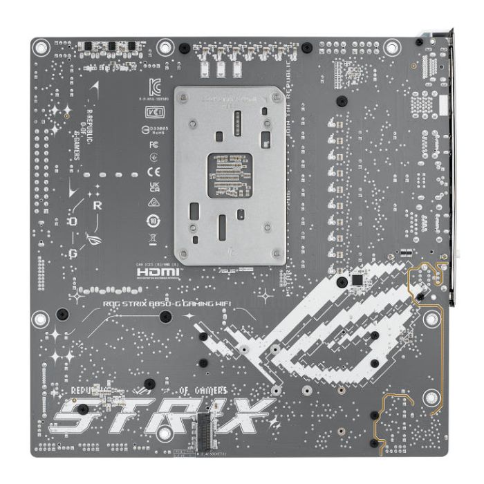 Материнcкая плата ASUS ROG STRIX B850-G GAMING WIFI sAM5 B850 4xDDR5 M.2 HDMI DP WiFi BT mATX белий