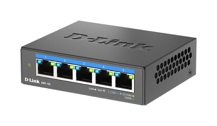 Комутатор   5x2.5GE, Некерований D-Link DMS-105