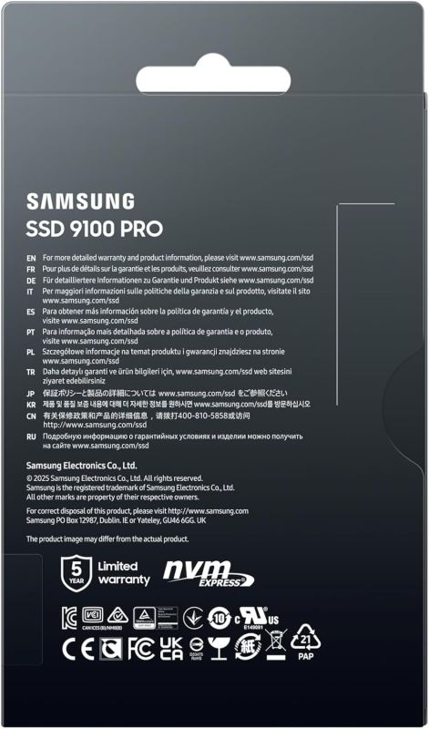 Накопитель SSD Samsung  M.2 4TB PCIe 5.0 9100PRO