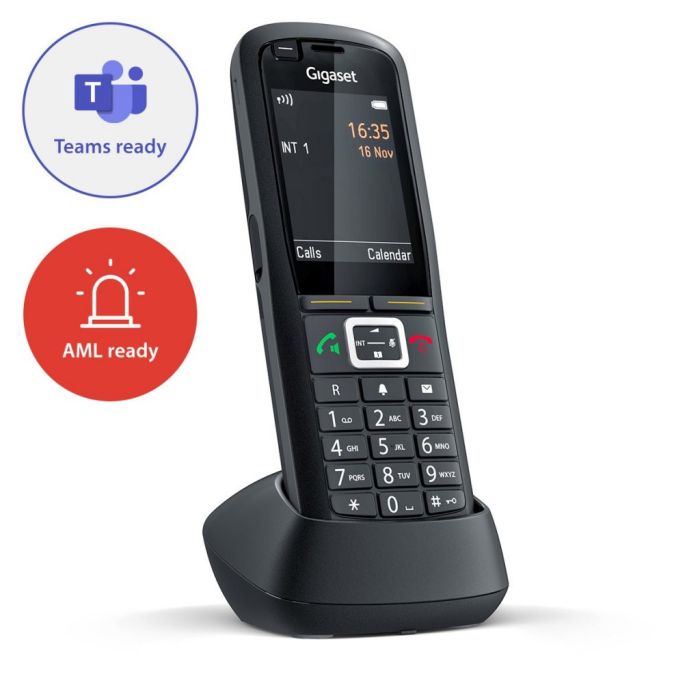 Трубка IP-DECT Gigaset R700H PRO 1xMicro-USB, 1x3.5 мм разъем для гарнитуры, DECT, BT, 2.4"цветной дисплей, IP65