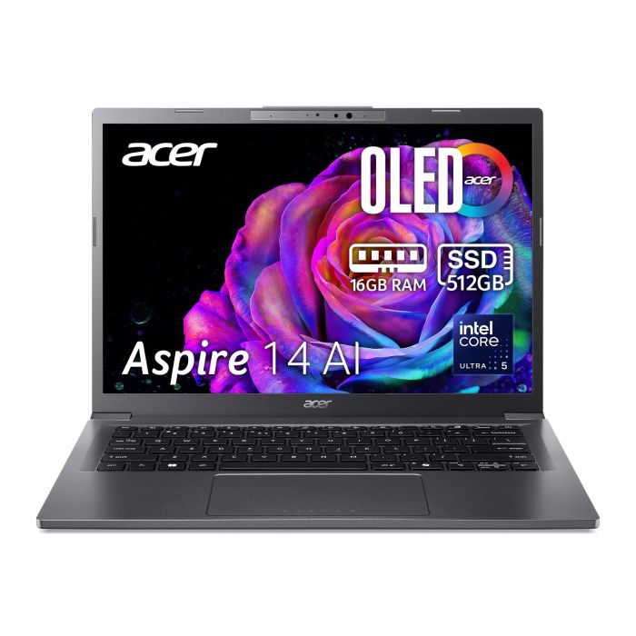 Ноутбук Acer Aspire 14 A14-52M 14" WUXGA OLED, Intel U5-226V, 16GB, F512GB, UMA, Win11, серый