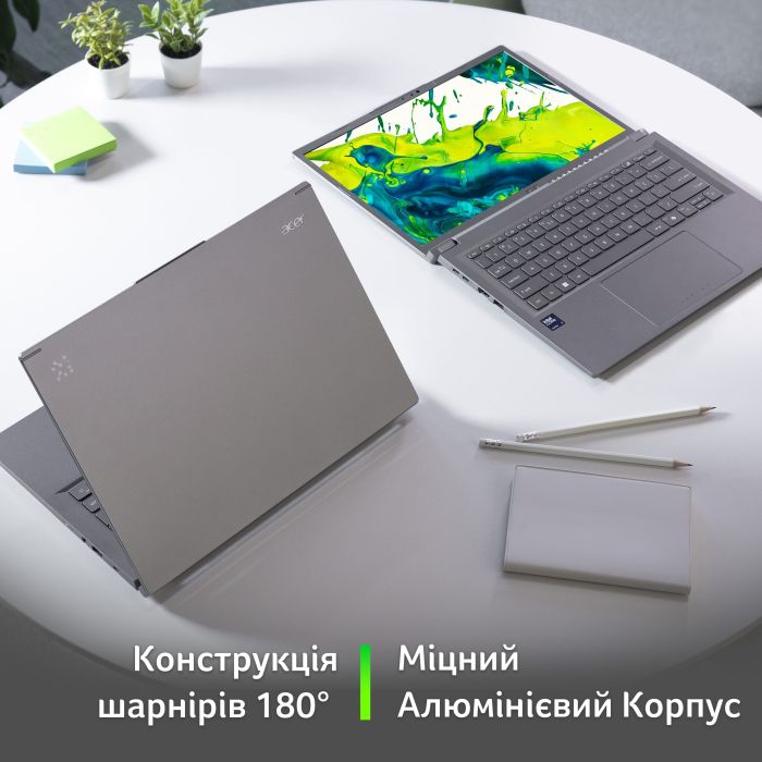 Ноутбук Acer Aspire 14 A14-52M 14" WUXGA OLED, Intel U5-226V, 16GB, F512GB, UMA, Win11, серый