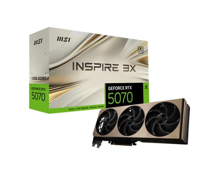 Видеокарта MSI GeForce RTX 5070 12GB GDDR7 INSPIRE 3X OC