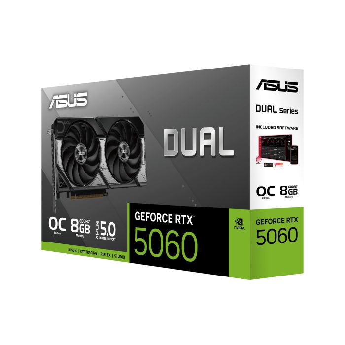 Видеокарта ASUS GeForce RTX 5060 8GB GDDR7 OC DUAL-RTX5060-O8G