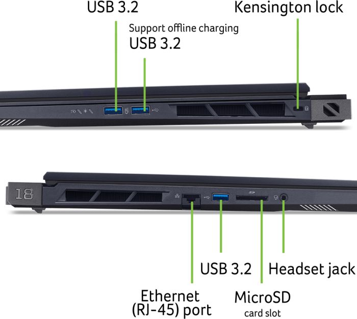 Acer Notebook Predator Helios 18 PH18-73 18" WQXGA IPS, Intel U9-275HX, 64GB, F2TB, NVD5080-16, Lin, black