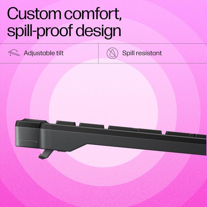 Клавиатура мембранная HP 460 Multi-Device 102key, BT, EN/UK, чёрный