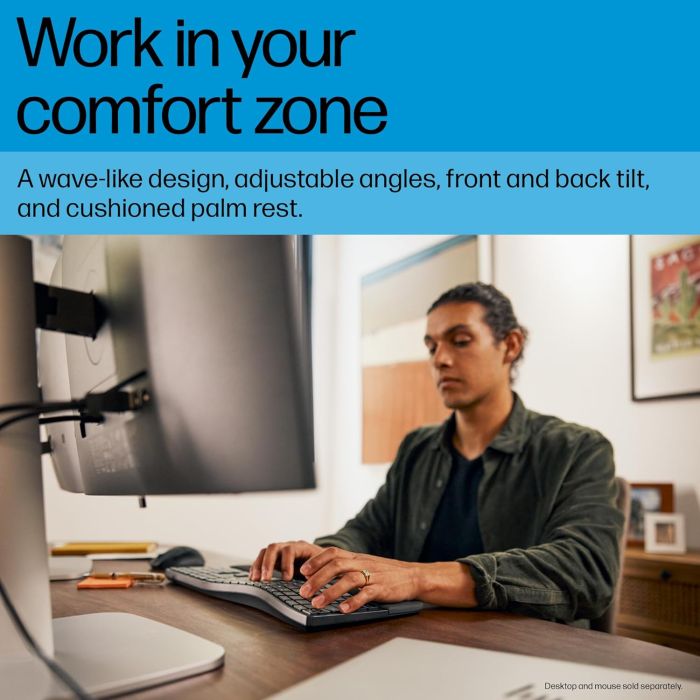 Клавіатура мембранна HP 680 Comfort Dual-Mode 111key, BT, EN/UK, чорний