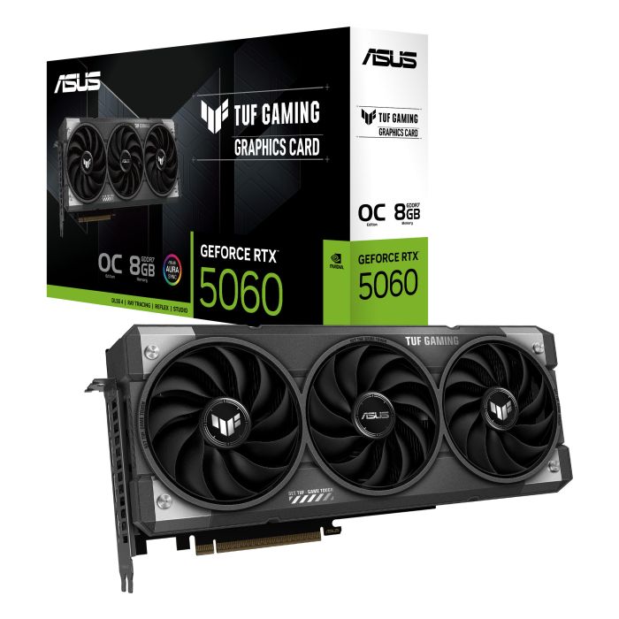 ASUS Graphic Card GeForce RTX 5060 8GB GDDR6 OC TUF-RTX5060-O8G-GAMING