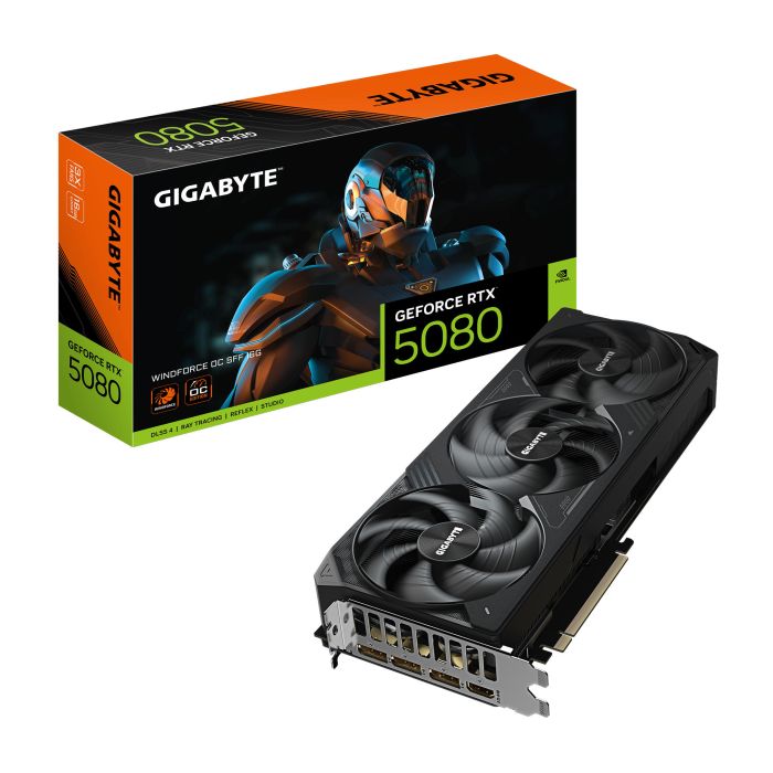 GIGABYTE Graphic Adapter GeForce RTX 5080 16GB GDDR7 WINDFORCE OC