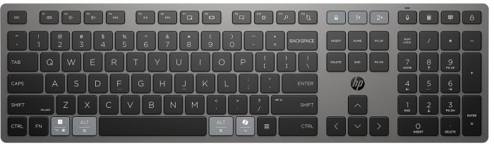 Комплект клавиатура та мышь HP 720 Multi-Device Rechargeable, BT, EN/UK, чёрный