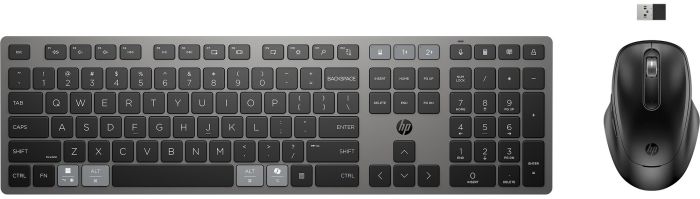 Комплект клавиатура та мышь HP 720 Multi-Device Rechargeable, BT, EN/UK, чёрный