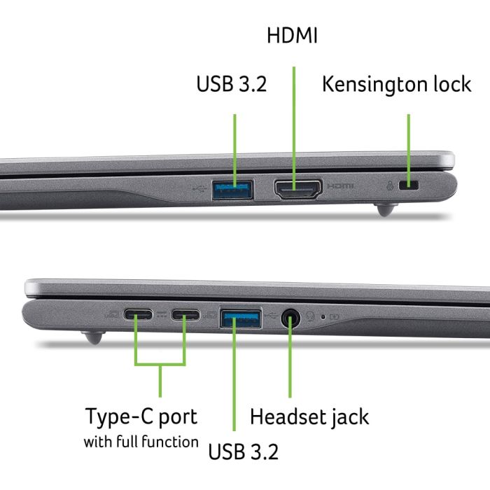 Acer Notebook Chromebook Plus CB516-1HT 16" WUXGA IPS Touch, Intel i5-1334U, 16GB, F512GB, UMA, ChromeOS, gray
