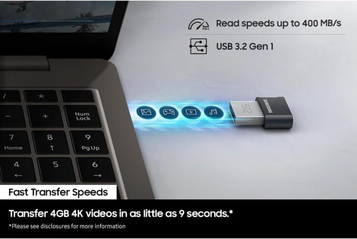 Накопичувач Samsung 512GB USB 3.1 Type-A Fit Plus