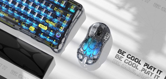 Миша GravaStar Mercury M2, BT/WL/USB-A, RGB, чорно-прозорий