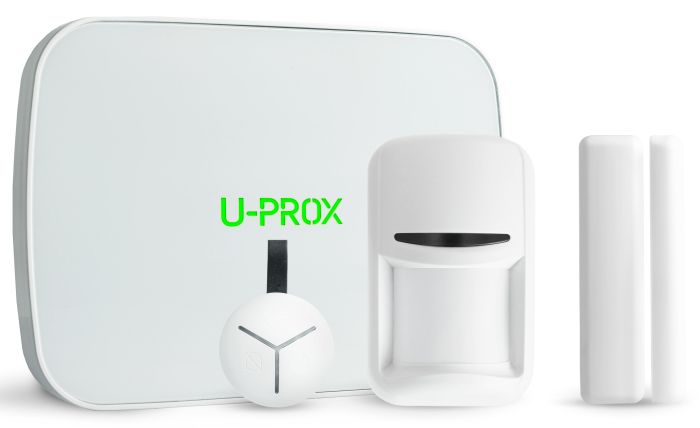 Комплект охранной сигнализации U-Prox MPX G KF kit White, U-Prox MPX G, U-Prox PIR, U-Prox WDC, U-Prox Keyfob, беспроводной, белый