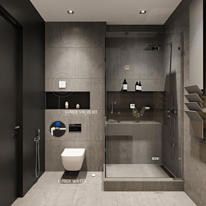 Комплект запобігання затопленню U-Prox Valve DN15, 1/2", автономне живлення від батарей CR123A, автоматичний прогон раз на тиждень