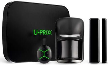 Security alarm kit U-Prox MPX L KF kit Black, U-Prox MPX L, U-Prox PIR, U-Prox WDC, U-Prox Keyfob B4, wireless, black
