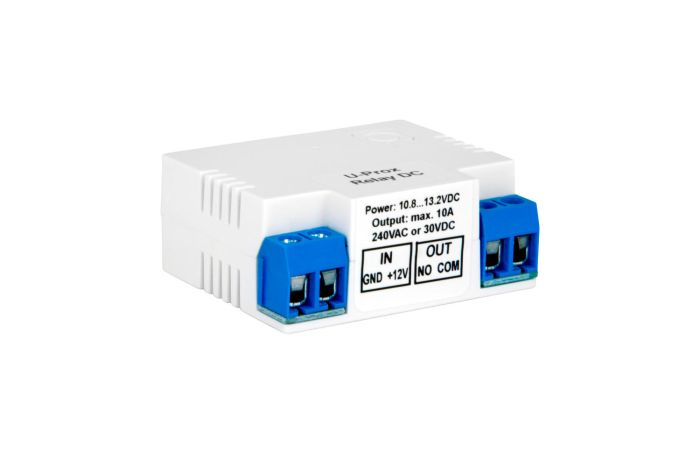 Smart dry-contact relay for device control U-Prox Relay DC, 10.8–14.8 VDC, 10А, wireless