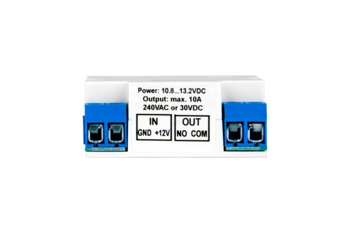 Smart dry-contact relay for device control U-Prox Relay DC, 10.8–14.8 VDC, 10А, wireless