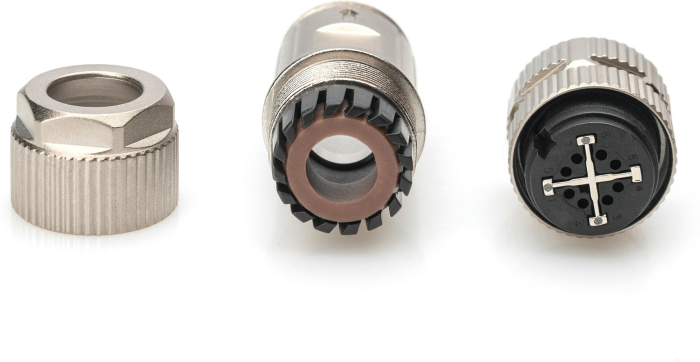 Коннектор DIGITUS CАТ 6A M12 F, X-coded, STP, IP67