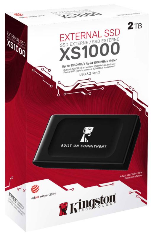 Портативный SSD Kingston 2TB USB 3.2 Gen 2 Type-C XS1000