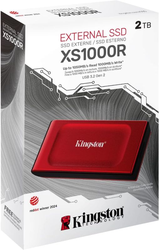 Портативний SSD Kingston 2TB USB 3.2 Gen 2 Type-C XS1000 R1050/W1000MB/s