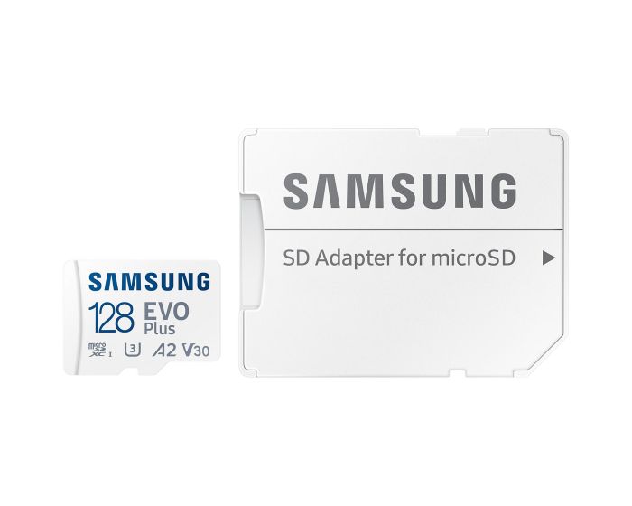 Карта памяти Samsung microSD 128GB C10 UHS-I  R130MB/s Evo Plus + SD