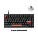 Клавіатура механічна Lemokey X4 84Key, Keychron Brown, USB-A, QMK/VIA, Hot-Swap, EN/UKR, RGB, чорний