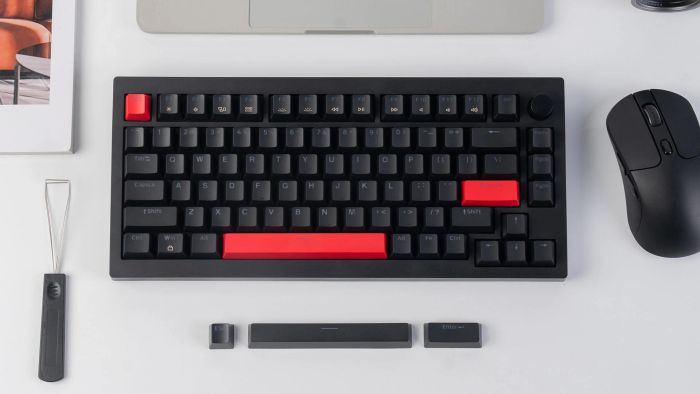 Клавіатура механічна Lemokey X4 84Key, Keychron Red, USB-A, QMK/VIA, Hot-Swap, EN/UKR, RGB, чорний
