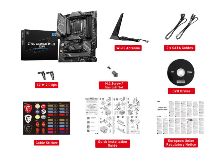 Материнcька плата MSI Z790 GAMING PLUS WIFI s1700 Z790 4xDDR5 HDMI DP WiFi BT ATX