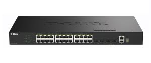 Комутатор   24xGE, 4xSFP+ Керований. L2+ D-Link DGS-1530-28