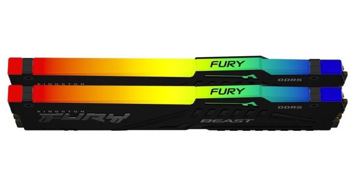 Пам'ять ПК Kingston DDR5 64GB KIT (32GBx2) 5200 FURY Beast RGB