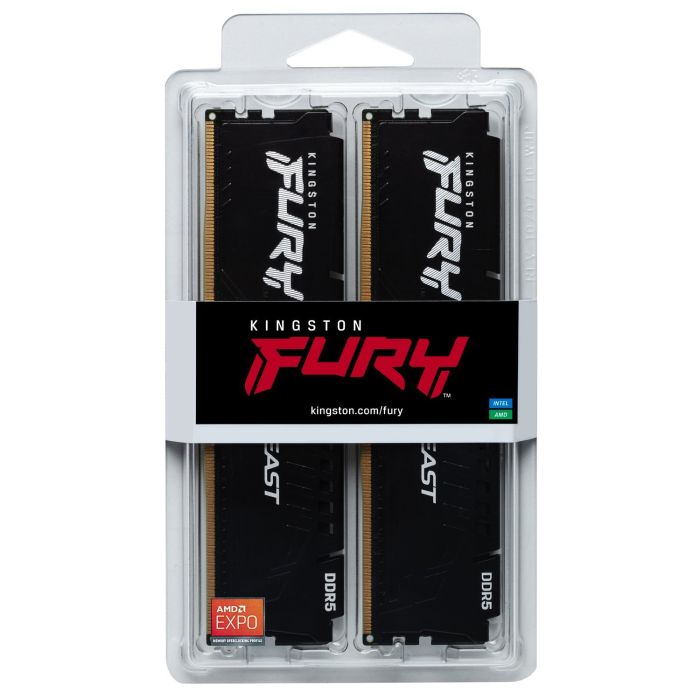 Память ПК Kingston DDR5 32GB KIT (16GBx2) 6000 FURY Beast  EXPO