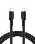 Кабель USB-C > USB-C заряджання/синхронізації Belkin 2м, 240Вт, Type-C, плетений, чорний