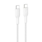 Кабель USB-C > USB-C заряджання/синхронізації Belkin 1м, 240Вт, Type-C, плетений, білий