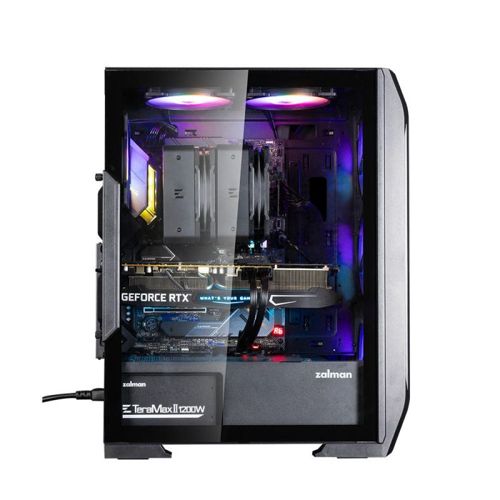Корпус Zalman N7 PLUS V2 без БП, 1xUSB3.0, 2xUSB2.0, 6x120мм RGB Rainbow,  1x120мм, VGA 340мм, LCS ready, TG Side Panel, ATX, чёрный