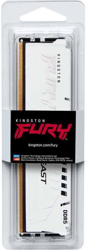 Память ПК Kingston DDR5  16GB 5200 FURY Beast EXPO Белый