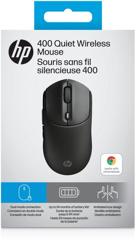 HP Mouse 400 Quiet, WL/BT, black