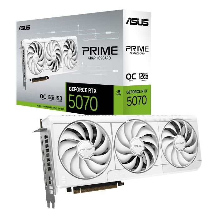 Видеокарта ASUS GeForce RTX 5070 12GB GDDR7 OC PRIME-RTX5070-O12G-WHITE білий