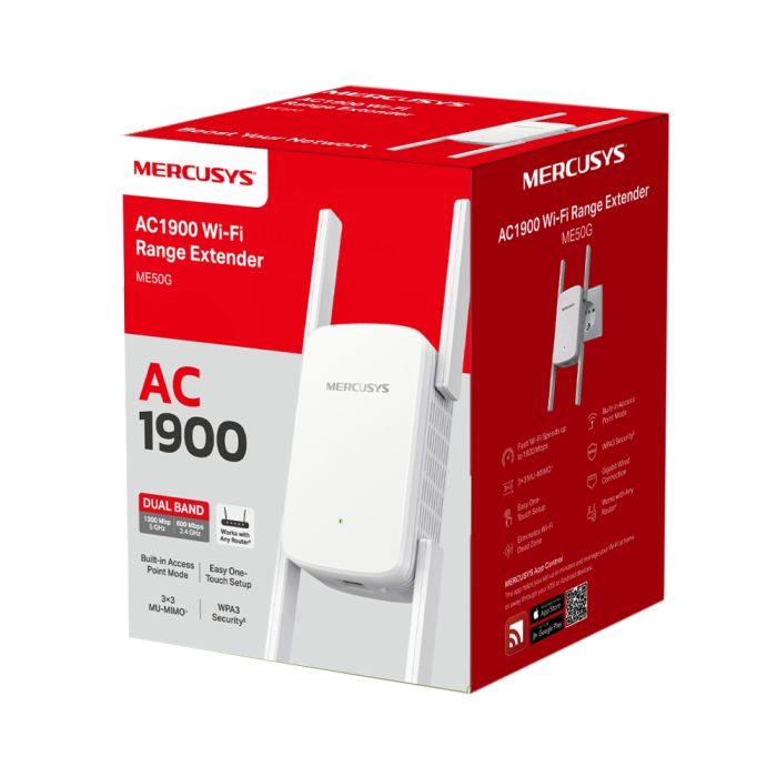 Повторювач Wi-Fi сигналу MERCUSYS  AC1900 1хGE LAN ext. ant x4 Mercusys ME50G