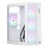 , PC case 2E GAMING Credo Plus V510W without PSU, 1xUSB3.0, 1х USB 2.0, 1xUSB Type-C, 4x120mm RGB Rainbow, VGA 310mm, TG Side Panel, ATX, white 2E Gaming 2E-V510W