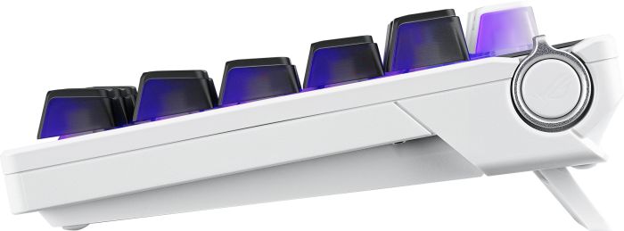 Keyboard mechanical ASUS ROG Azoth X 81key, NX Snow, USB-A/WL/BT, EN, RGB, white
